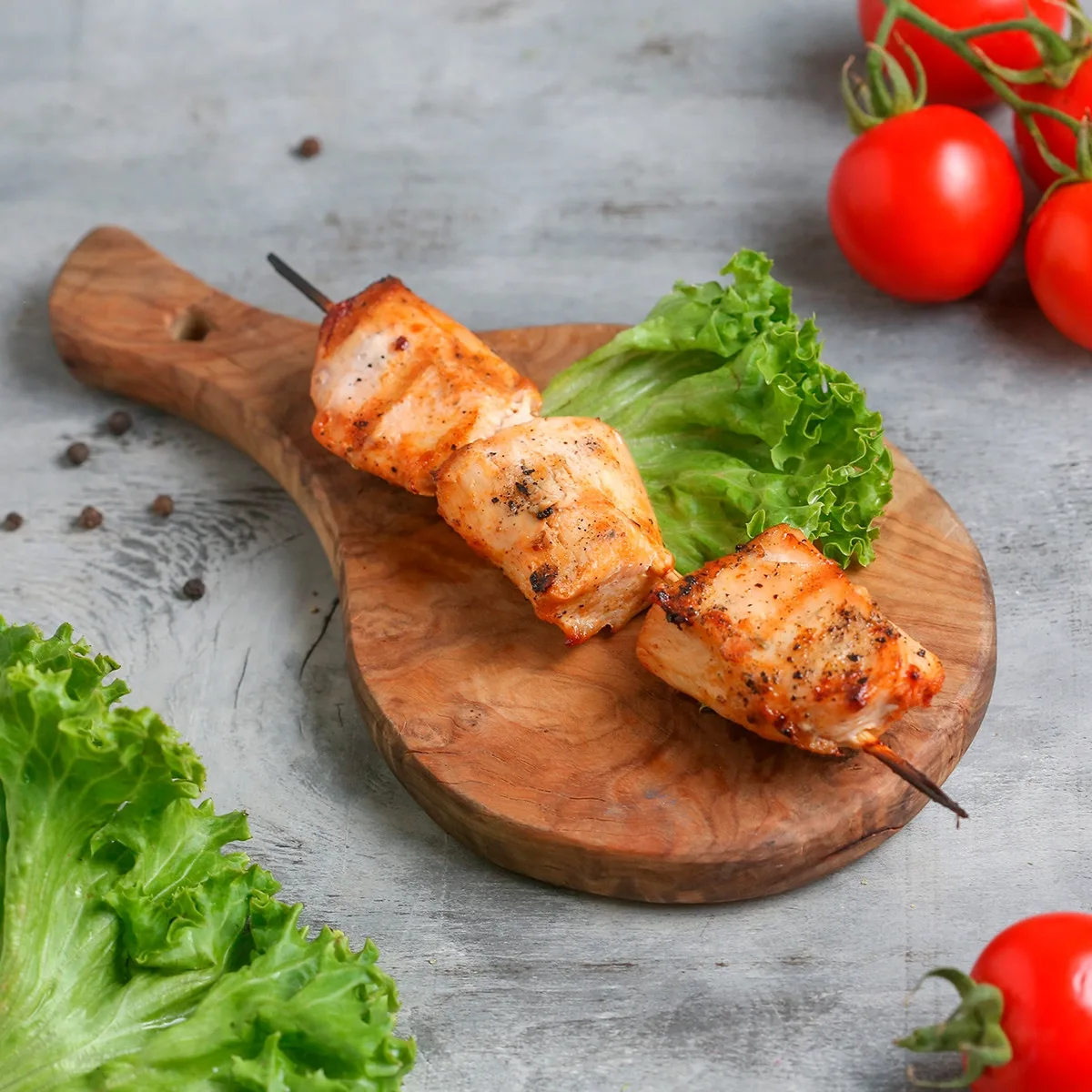 Հավի խորոված փայտիկով