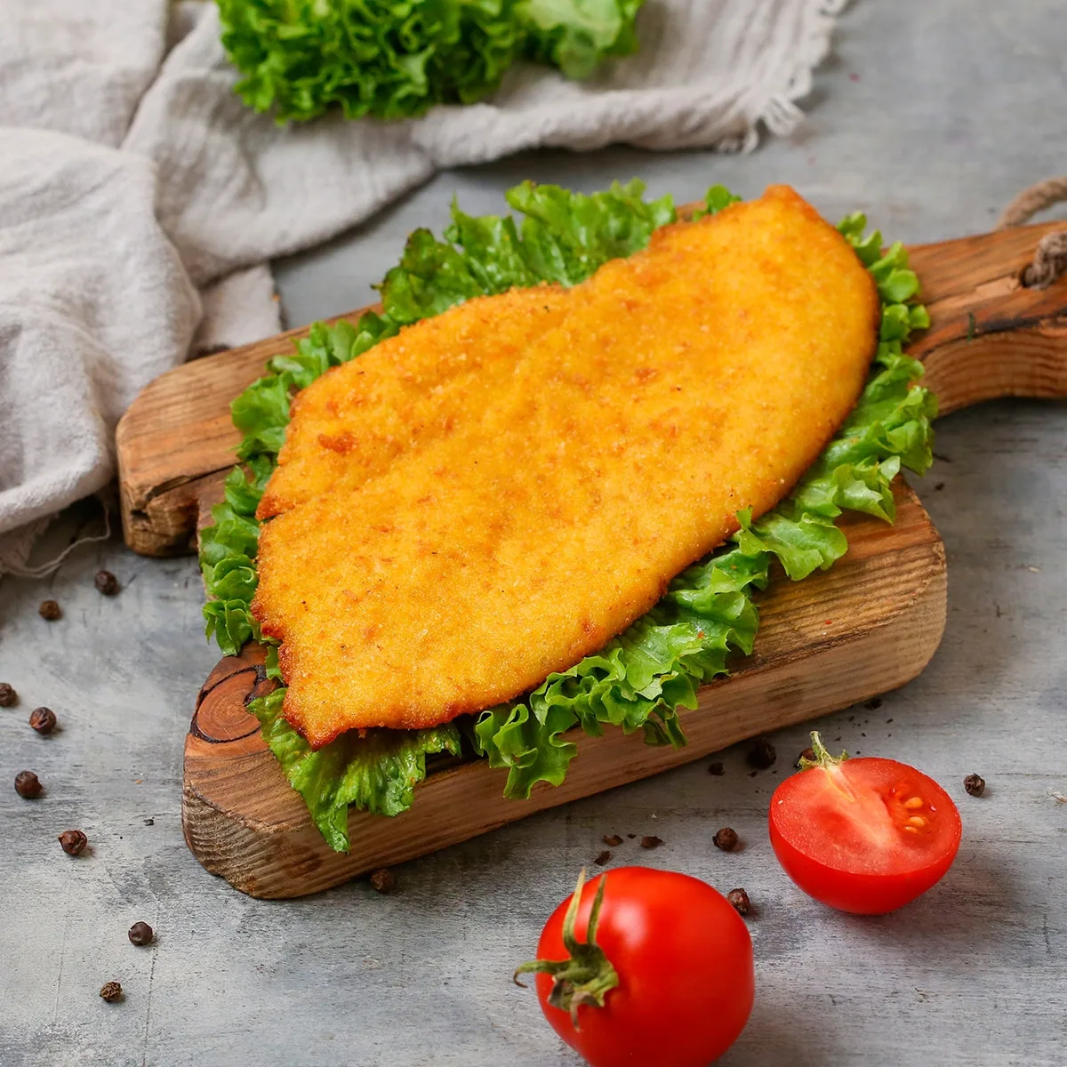 Շնիցել հավի մսով