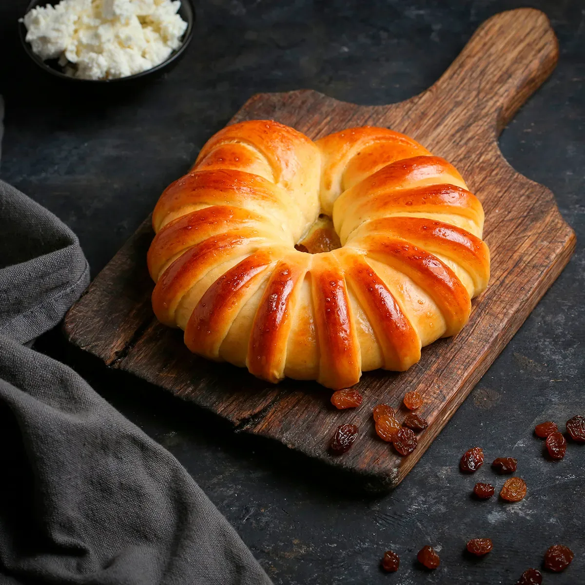 Բուլկի կաթնաշոռ և չամիչ