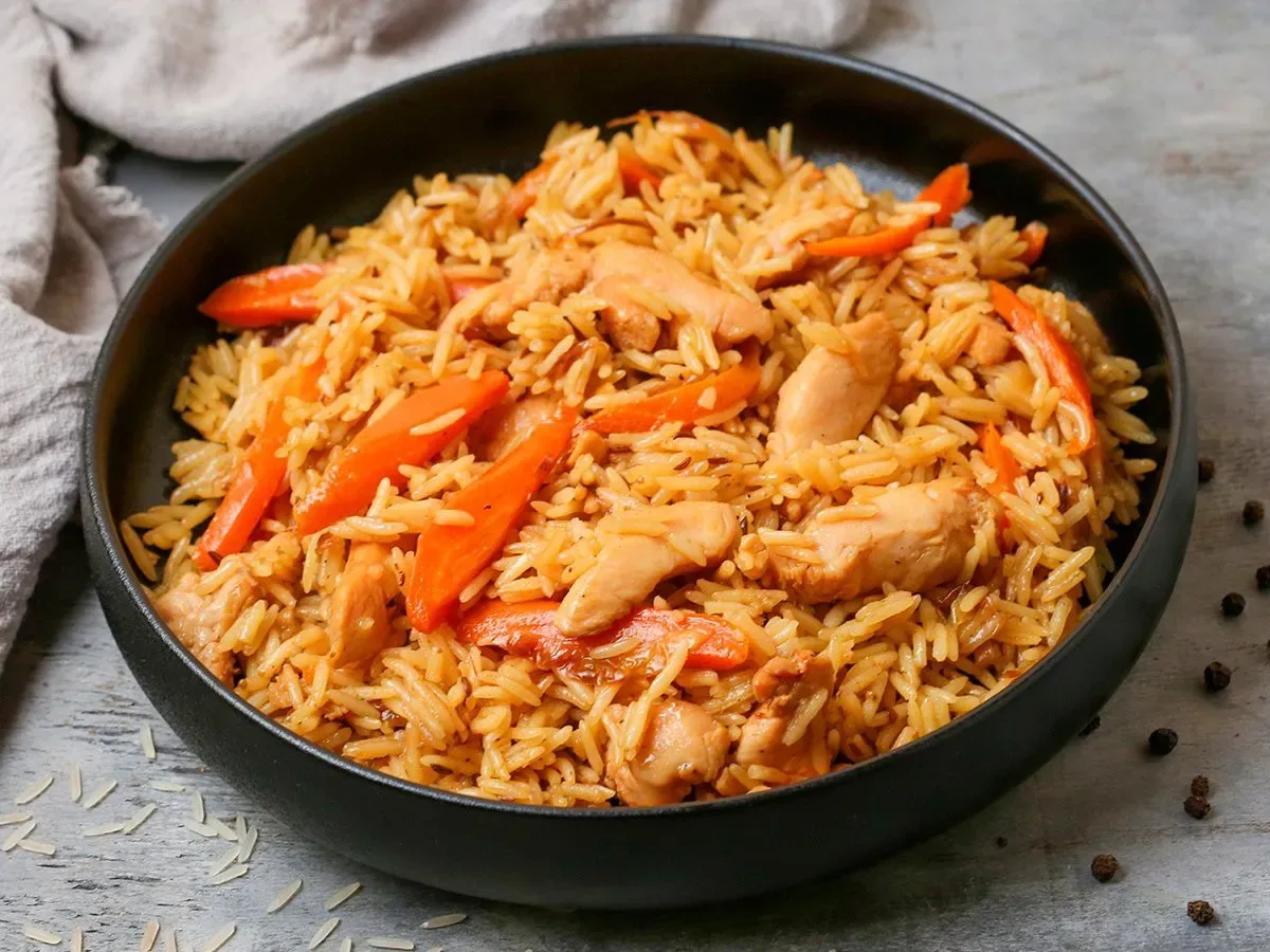 Ուզբեկական փլավ հավի մսով