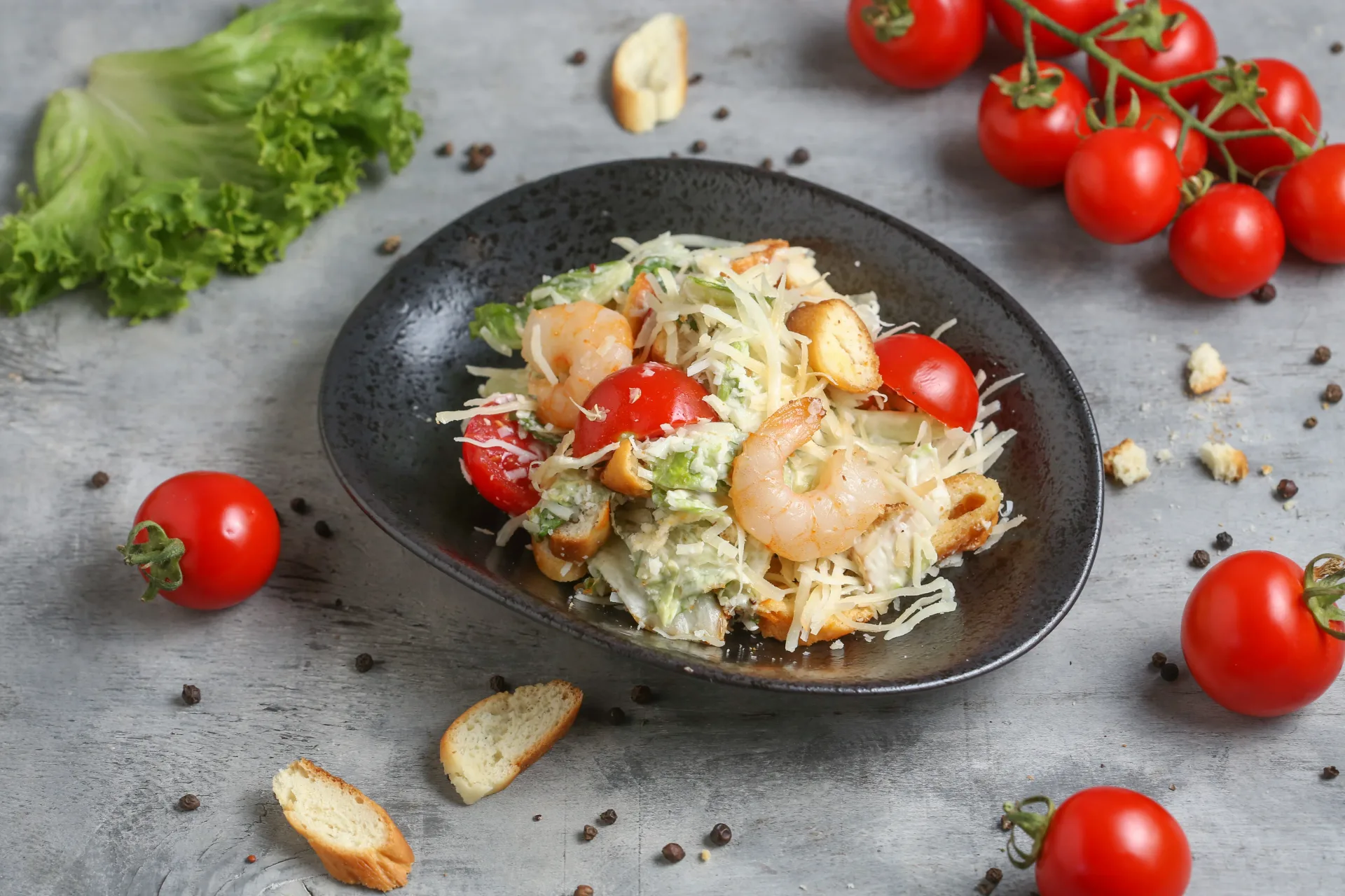 Աղցան կեսար ծովախեցգետնով