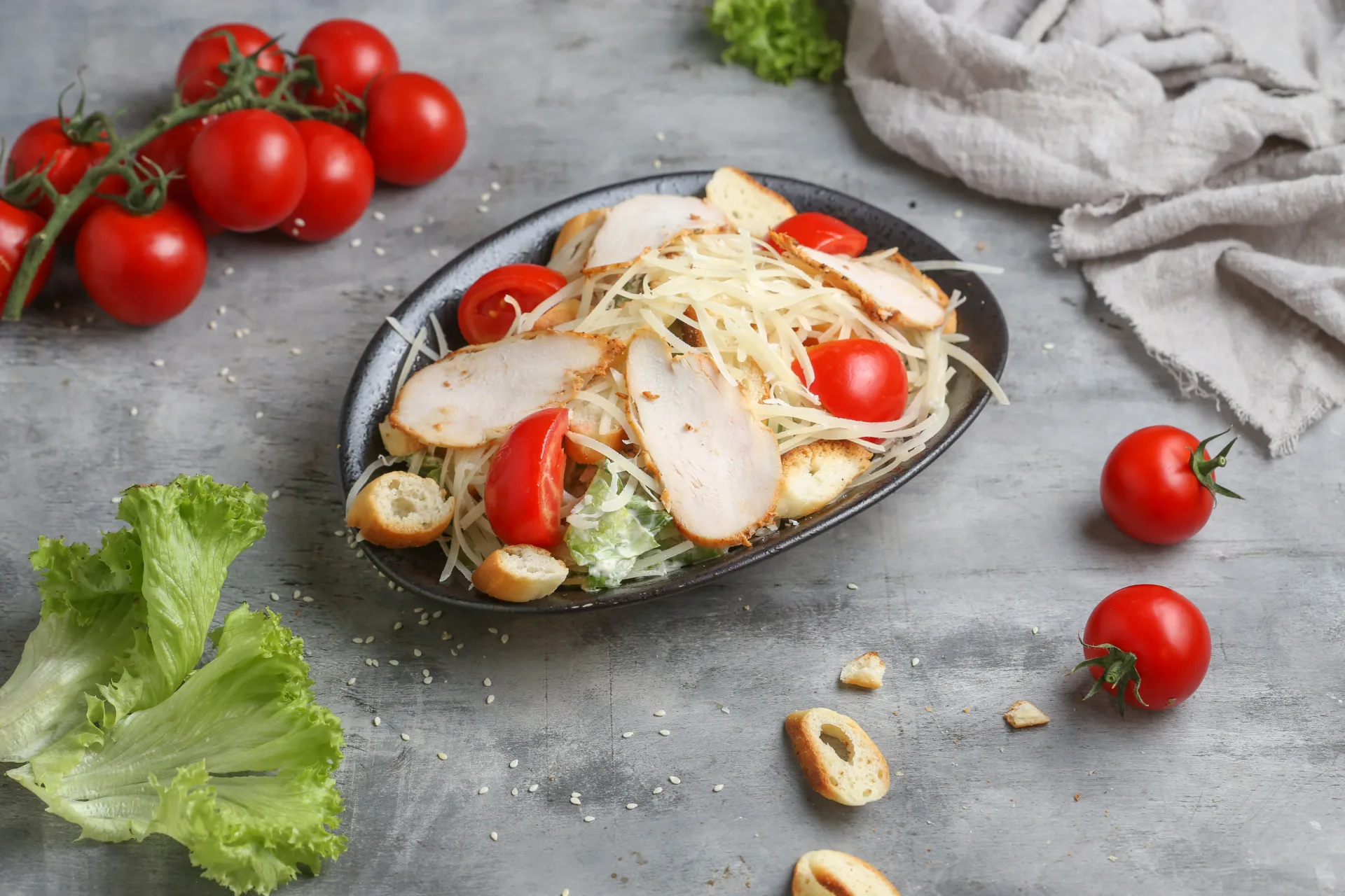 Աղցան կեսար պարմեզանով