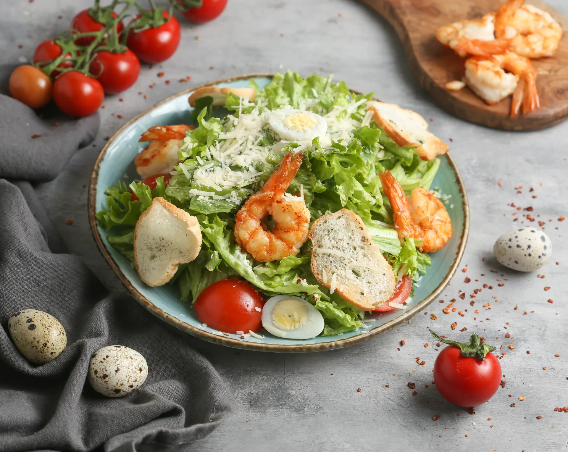 Աղցան կեսար ծովախեցգետնով