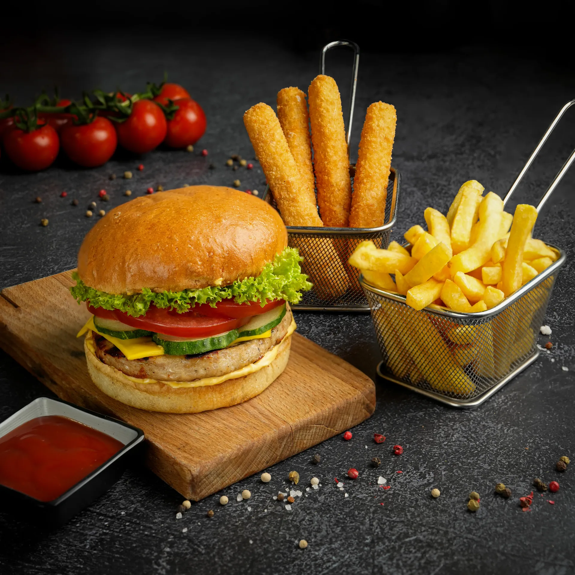 Կոմբո Չիզբուրգեր հավի