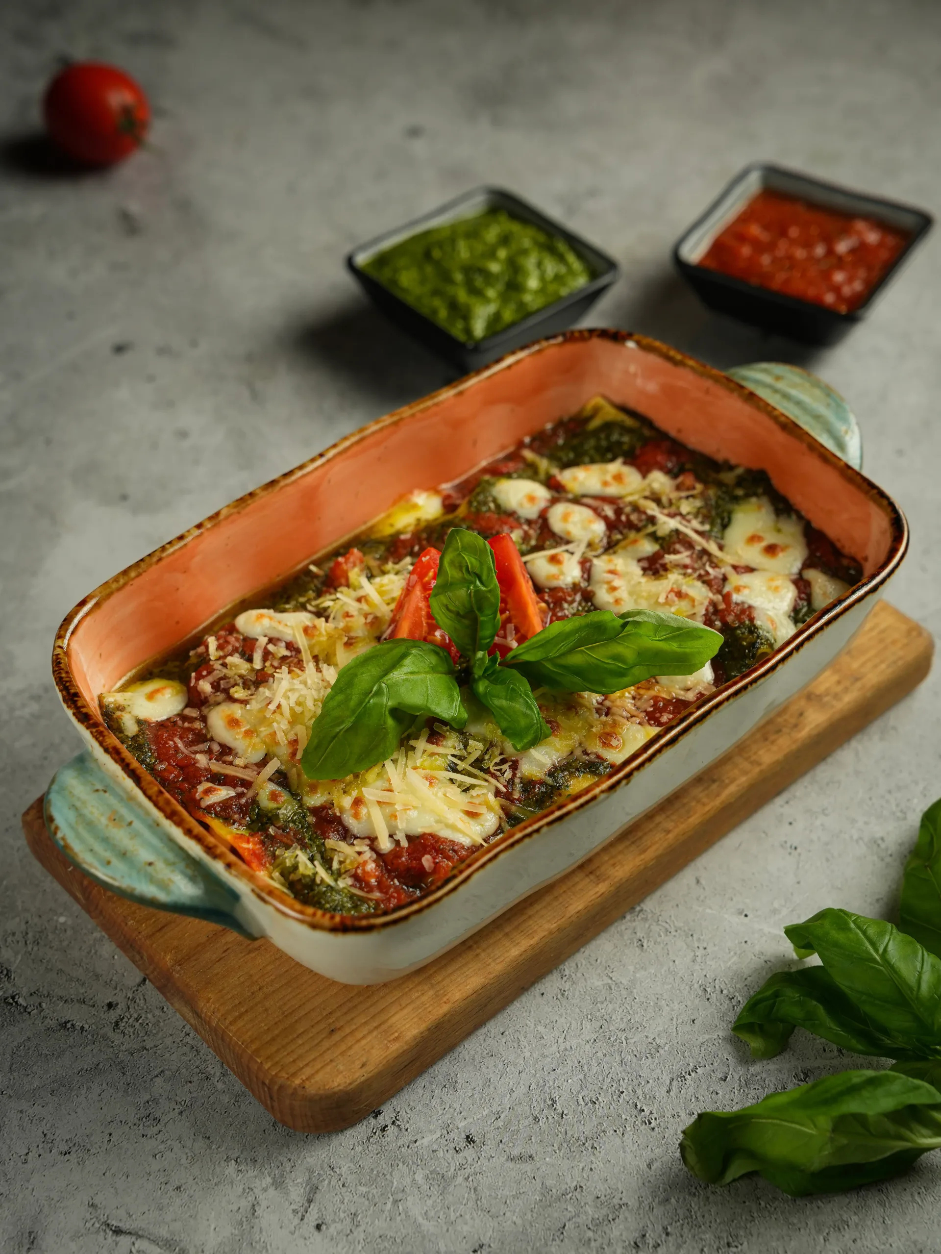 Պաստա Լազանիա Պեստո սոուսով